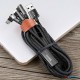 Baseus MVP 3-in-1 Mobile game Cable USB For M+L+T 3.5A 1.2m Black (6M)